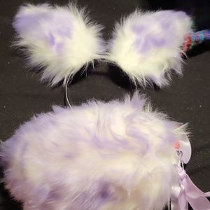 Cosplay Bunny Ear and Pin on Fluffy tail